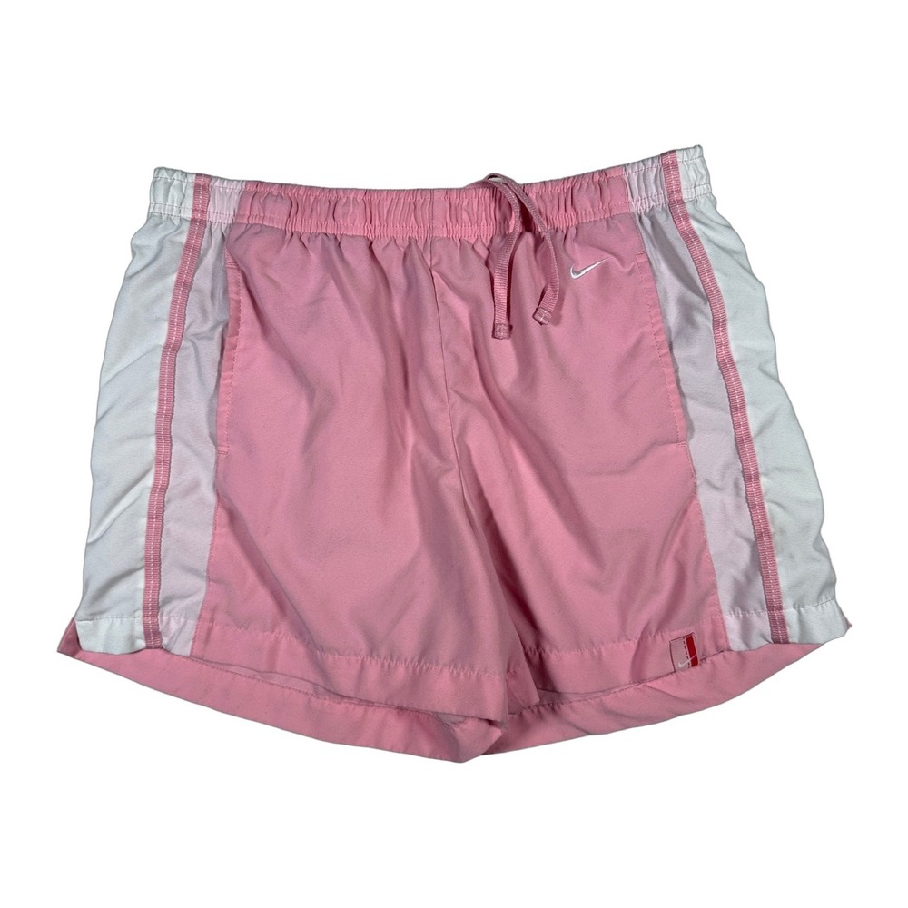 Nike Pink White Athletic Running Shorts Girls Youth M